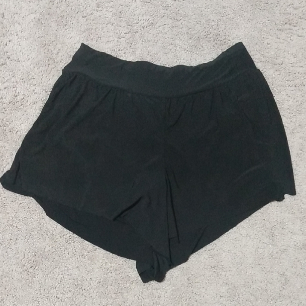 Black Womens Casual High-Waist Shorts